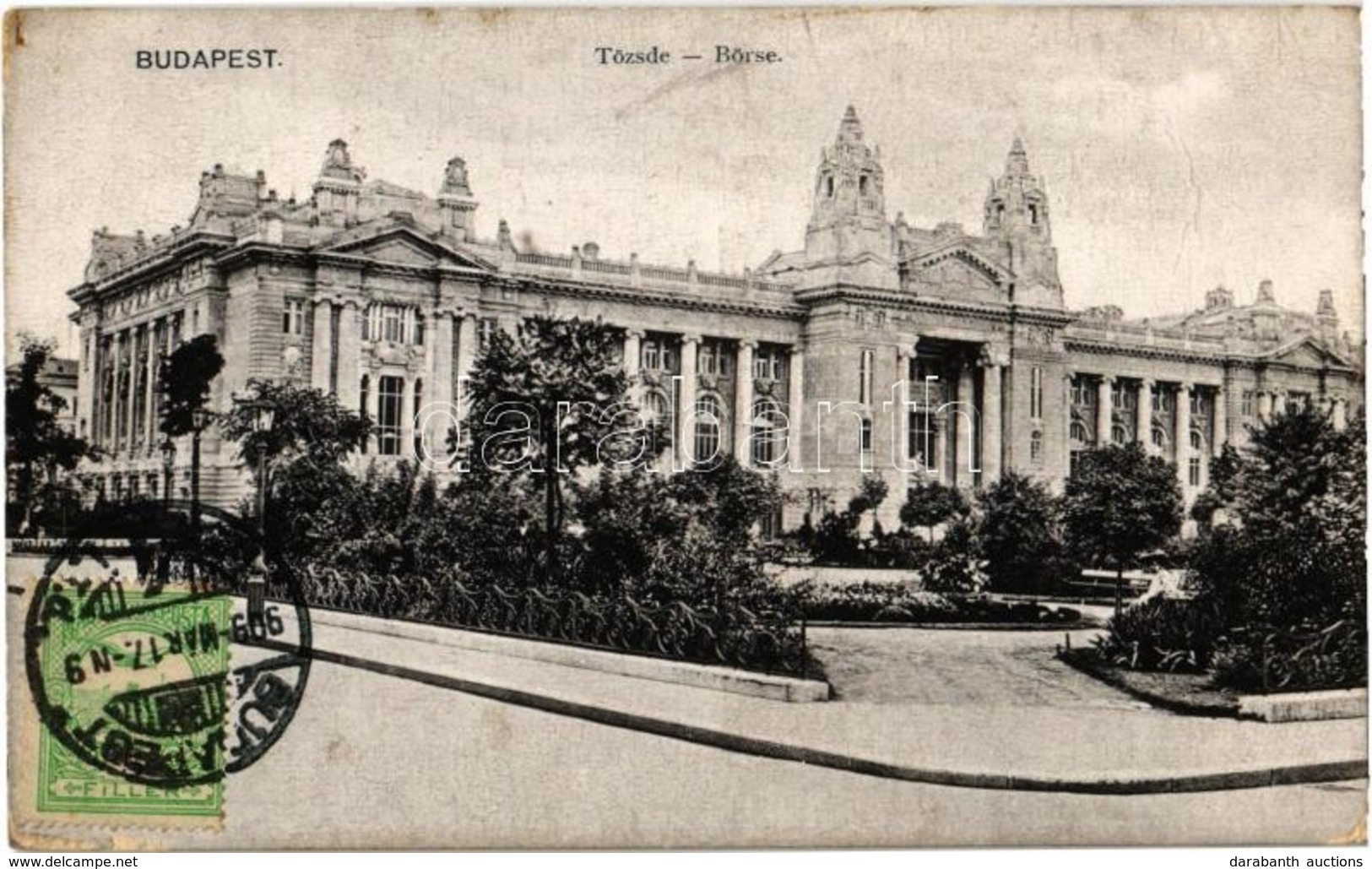 T2/T3 1909 Budapest V. Tőzsde. TCV Card - Zonder Classificatie
