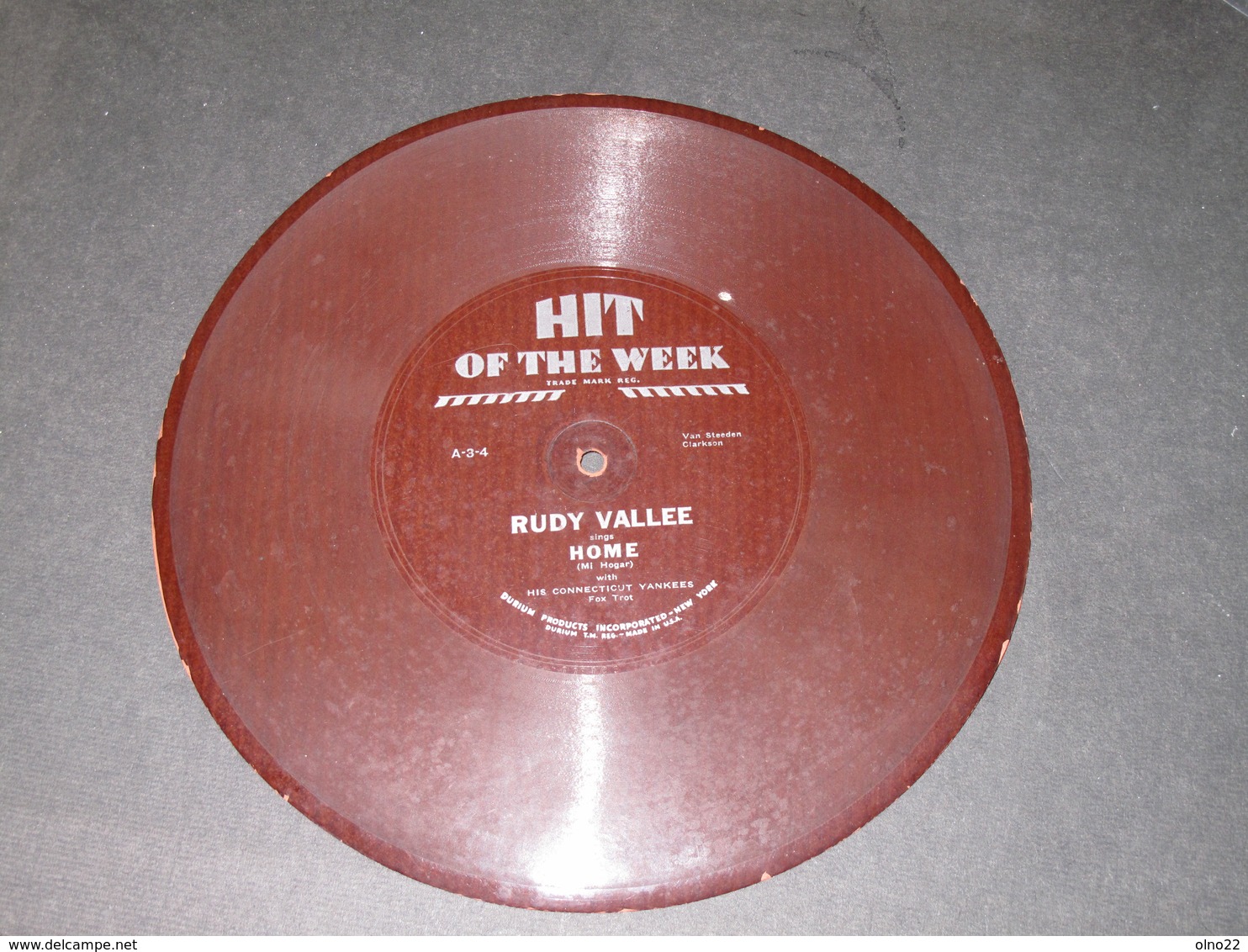DISQUE SUR CARTON 78 T - RUDY VALLEE SINGS HOME - 78 Rpm - Schellackplatten