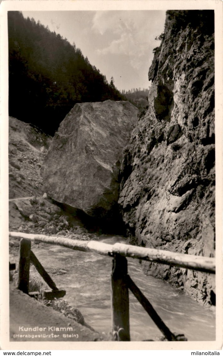 Kundler Klamm (herabgestürzter Stein) (86402) - Sonstige & Ohne Zuordnung