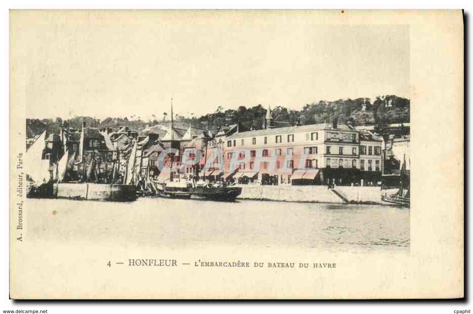 CPA Honfleur L Embarcadere Du Bateau Du Havre - Honfleur