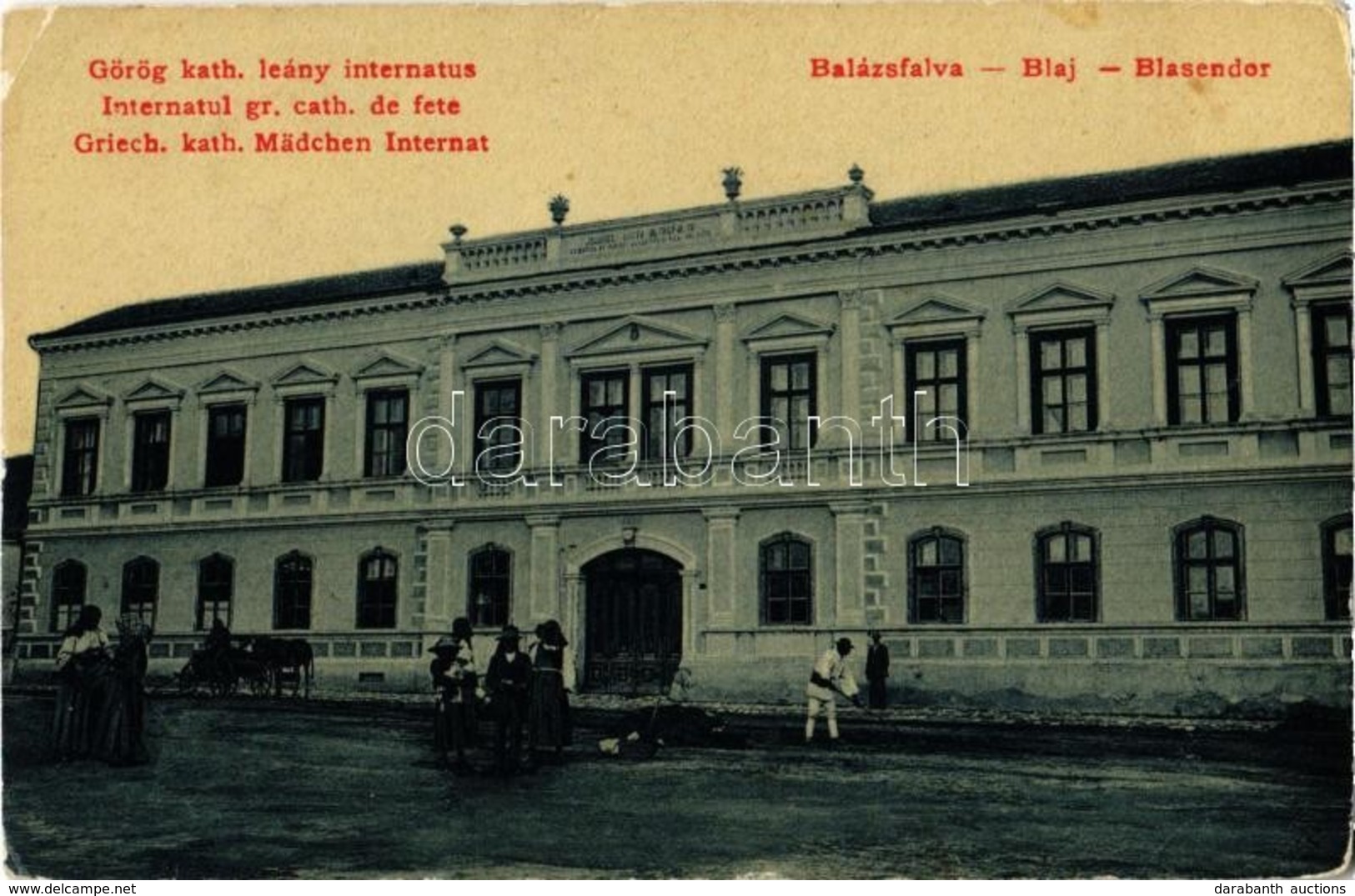 ** T2/T3 Balázsfalva, Blasendorf, Blaj; Görög Katolikus Leány Internátus / Greek Catholic Girl Boarding School. W.L. 186 - Zonder Classificatie