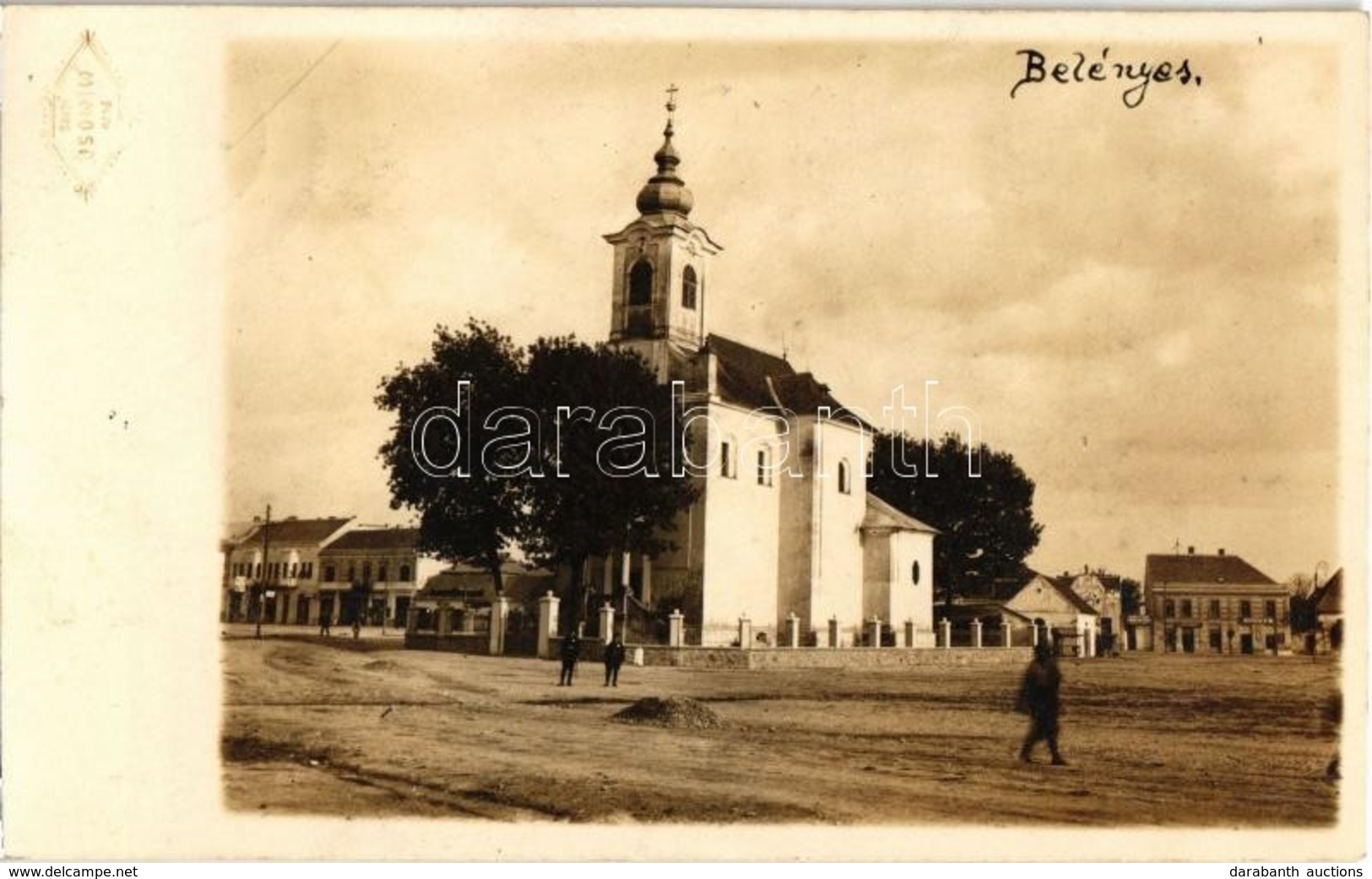 T2 1930 Belényes, Beius; Piac Tér, Római Katolikus Templom, Sör Raktár / Market Square, Catholic Church, Beer Warehouse. - Zonder Classificatie