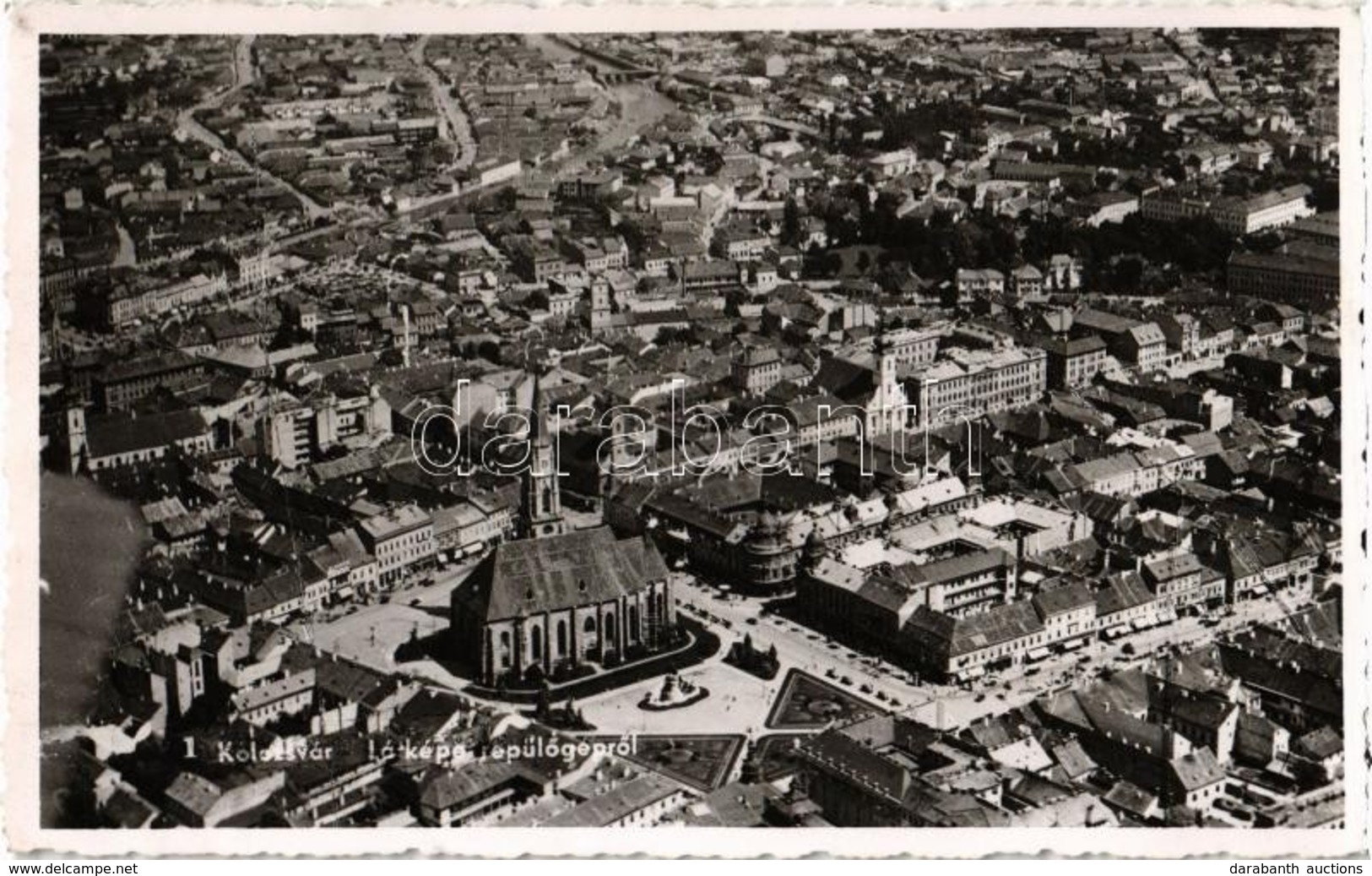 T2 Kolozsvár, Cluj; Látkép Repülőgépről, Légi Felvétel / Aerial View From Aircraft. Photo  '1940 Kolozsvár Visszatért' S - Zonder Classificatie