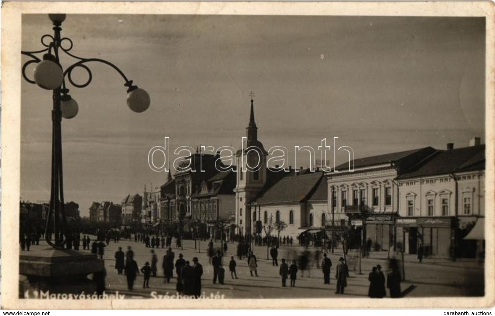 * T2/T3 Marosvásárhely, Targu Mures; Széchenyi Tér, Solymossy, Szőnyi Éva, Szabó Miklós üzlete, Singer Varrógép Bolt, Te - Zonder Classificatie