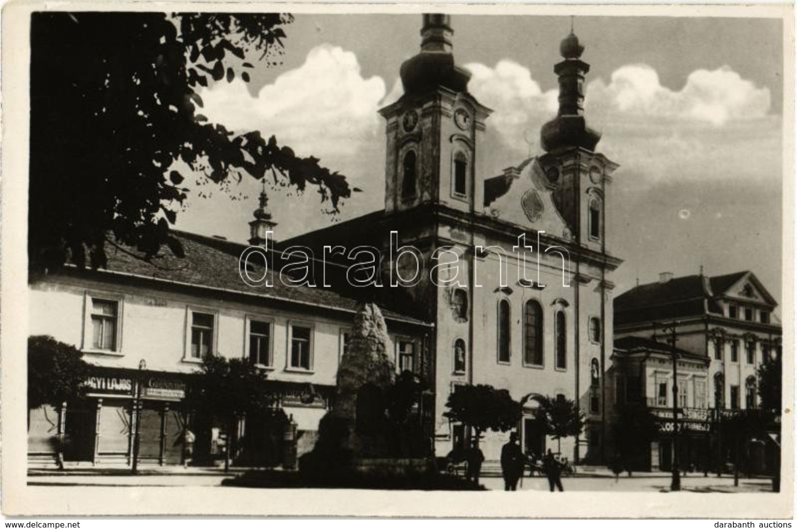 * T2/T3 Marosvásárhely, Targu Mures; Római Katolikus Plébániatemplom, Szilágyi Lajos, Grunbaum, Singer üzlete, Hősök Szo - Zonder Classificatie