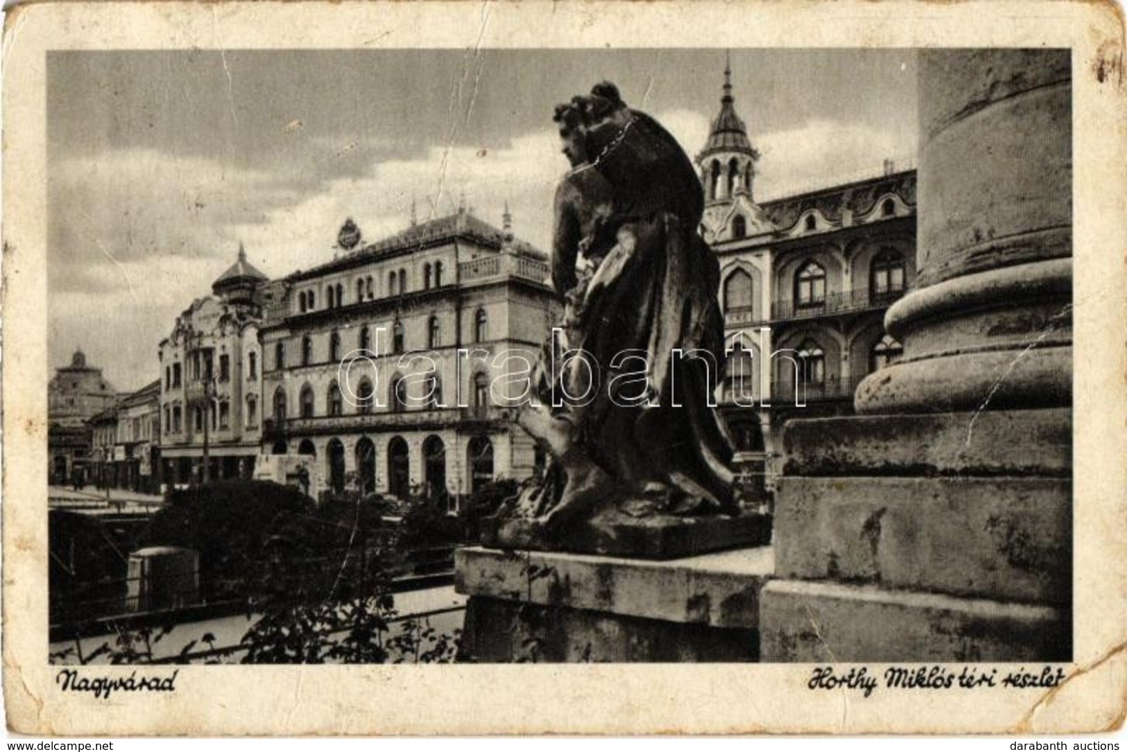 T3 Nagyvárad, Oradea; Horthy Miklós Tér / Square (gyűrődés / Crease) - Zonder Classificatie