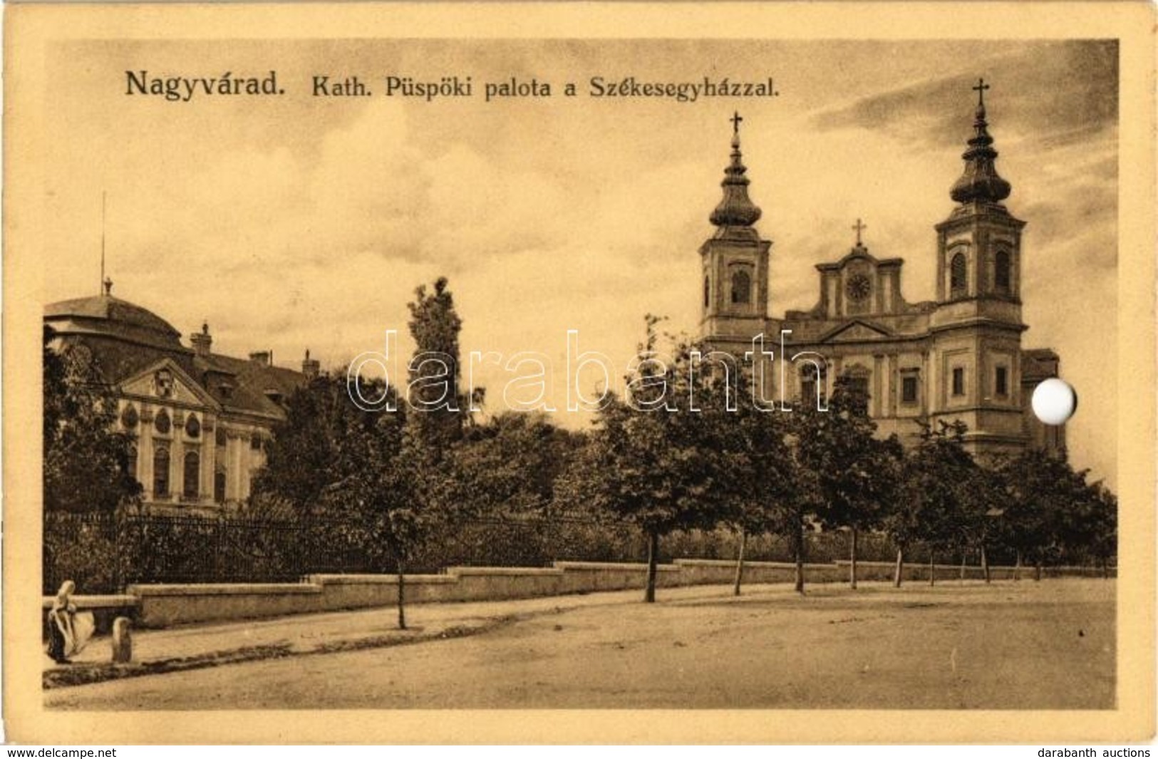 T4 1913 Nagyvárad, Oradea; Katolikus Püspöki Palota A Székesegyházzal. Kiadja Benkő Arthur / Catholic Bishop's Palace, C - Zonder Classificatie