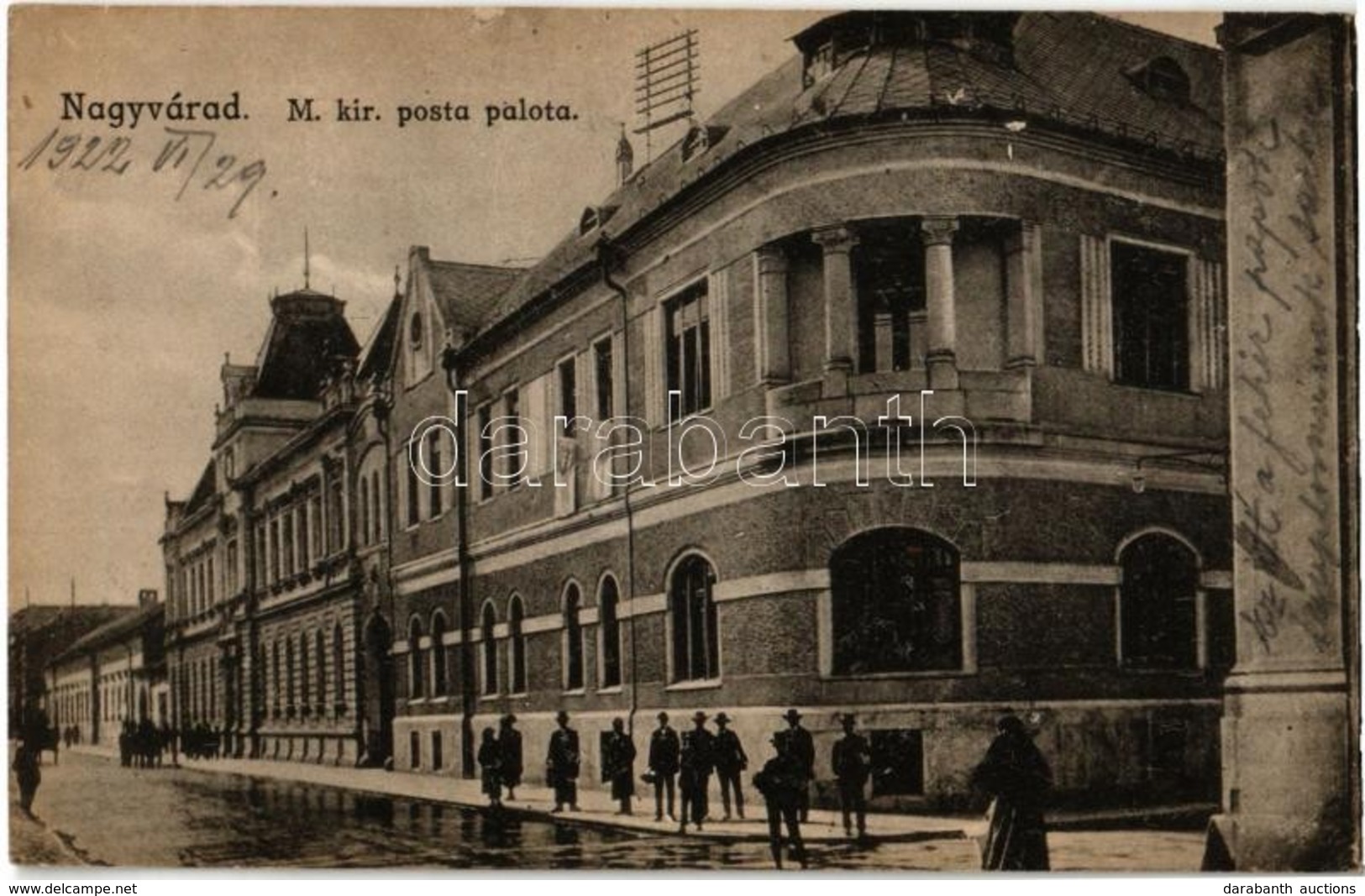 T2 1922 Nagyvárad, Oradea; M. Kir. Posta Palota. Rigler József Ede Rt. Kiadása / Postal Palace - Zonder Classificatie