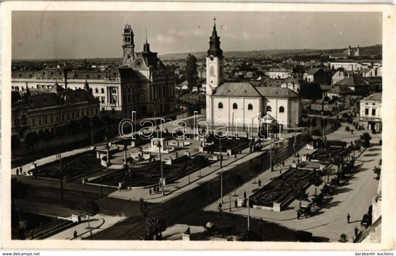 T2/T3 Nagyvárad, Oradea; Szent László Tér, Fonciere Biztosító, Gyógyszertár, Bodor László üzlete / Square, Insurance Com - Zonder Classificatie