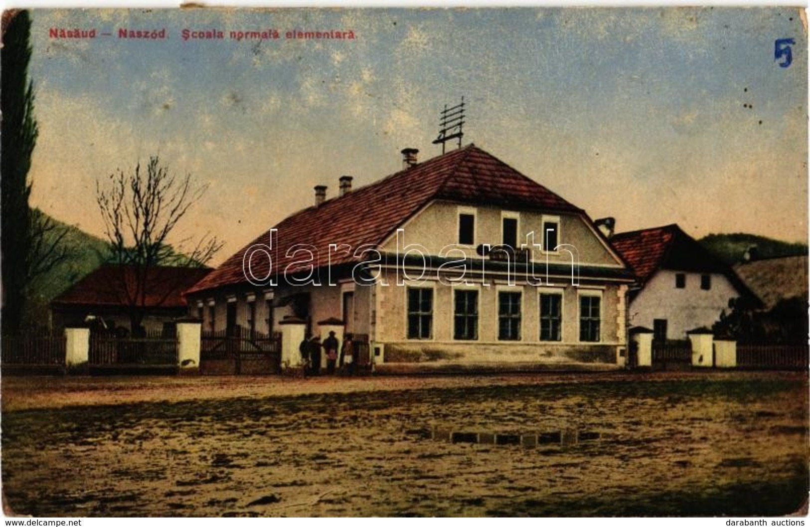 T3 1927 Naszód, Nasaud; Scoala Normala Elementara / Elemi Iskola. Kiadja M. Onisor / Elementary School (kopott Sarkak /  - Zonder Classificatie