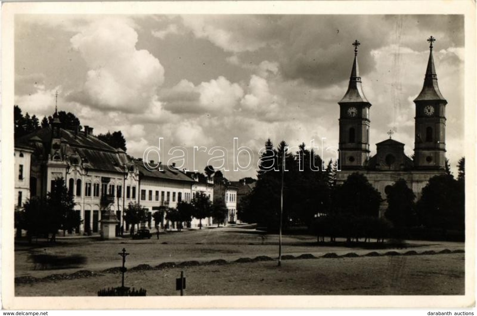 T2 Naszód, Nasaud;  Fő Tér, Görögkatolikus Templom / Main Square, Greek Catholic Church - Zonder Classificatie