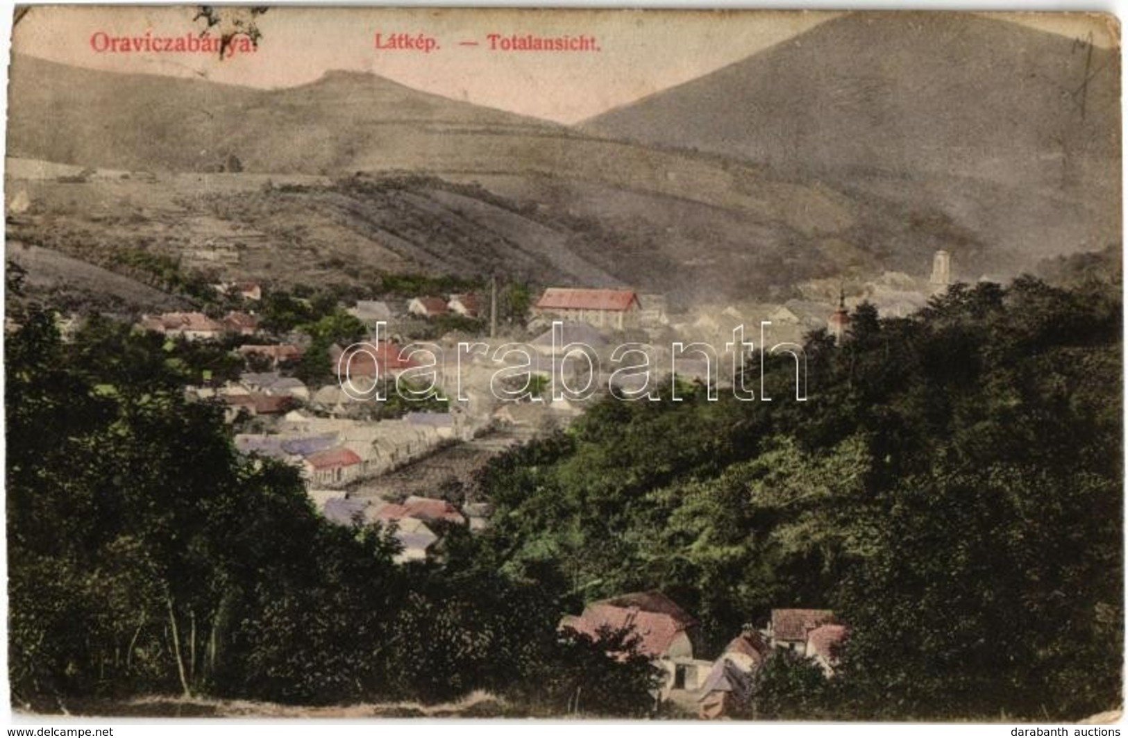 * T3 1913 Oravicabánya, Oravita; Látkép. Kiadja Káden József / Totalansicht / General View (Rb) - Zonder Classificatie