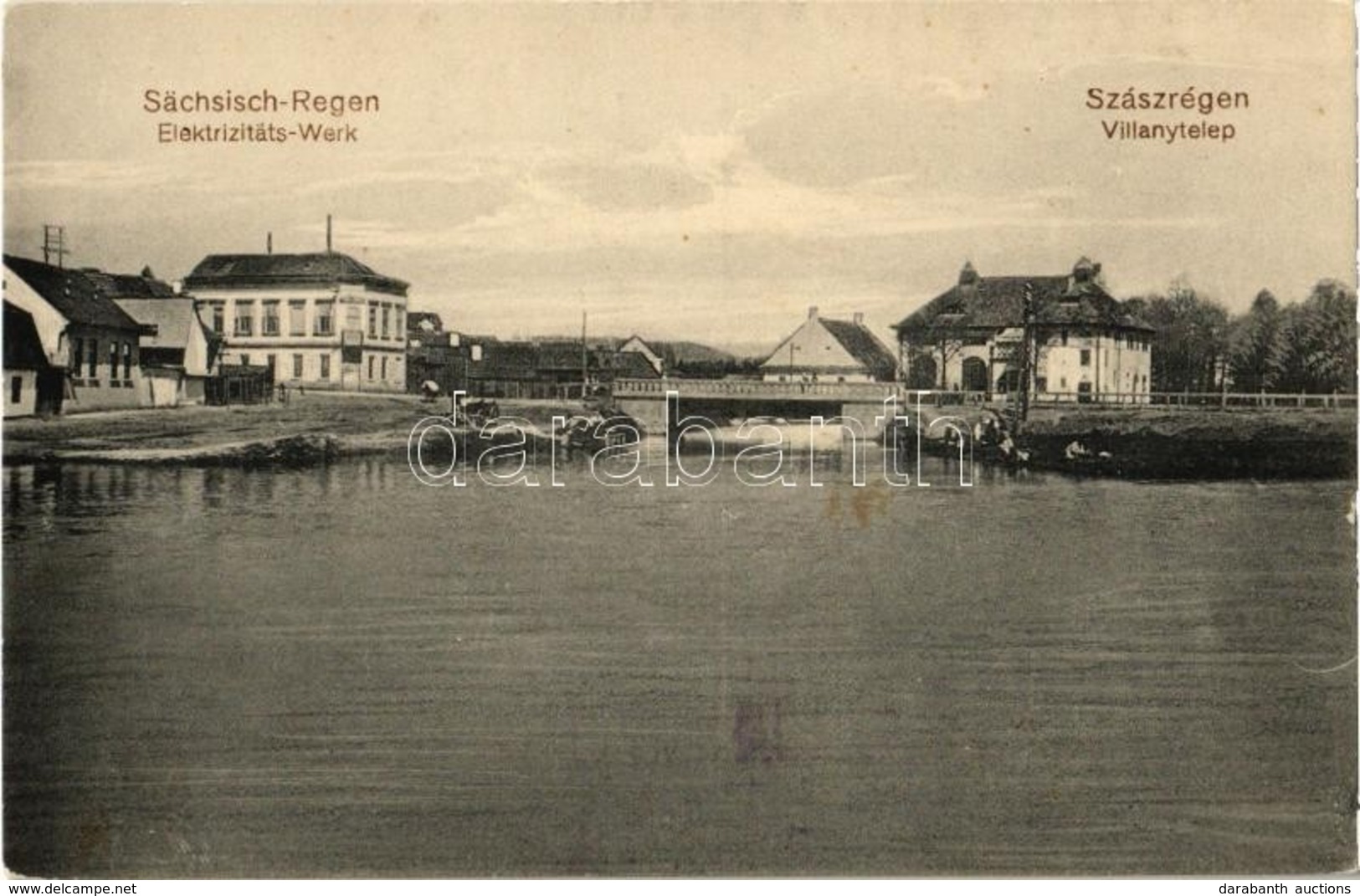 T2 1917 Szászrégen, Reghin; Villanytelep / Elektrizitäts-Werk / Electric Power Plant, Power Station - Zonder Classificatie