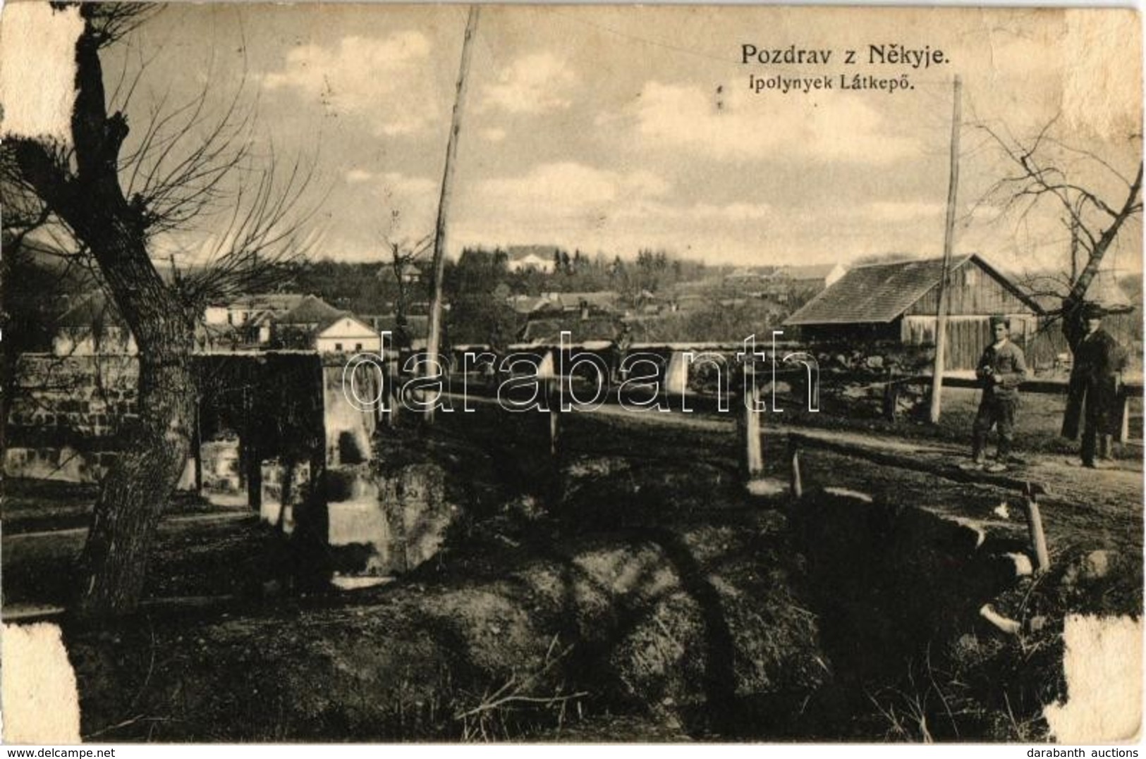 * T3 1921 Ipolynyék, Nekyje, Vinica; Látkép, út / Road (felszíni Sérülés / Surface Damage) - Zonder Classificatie