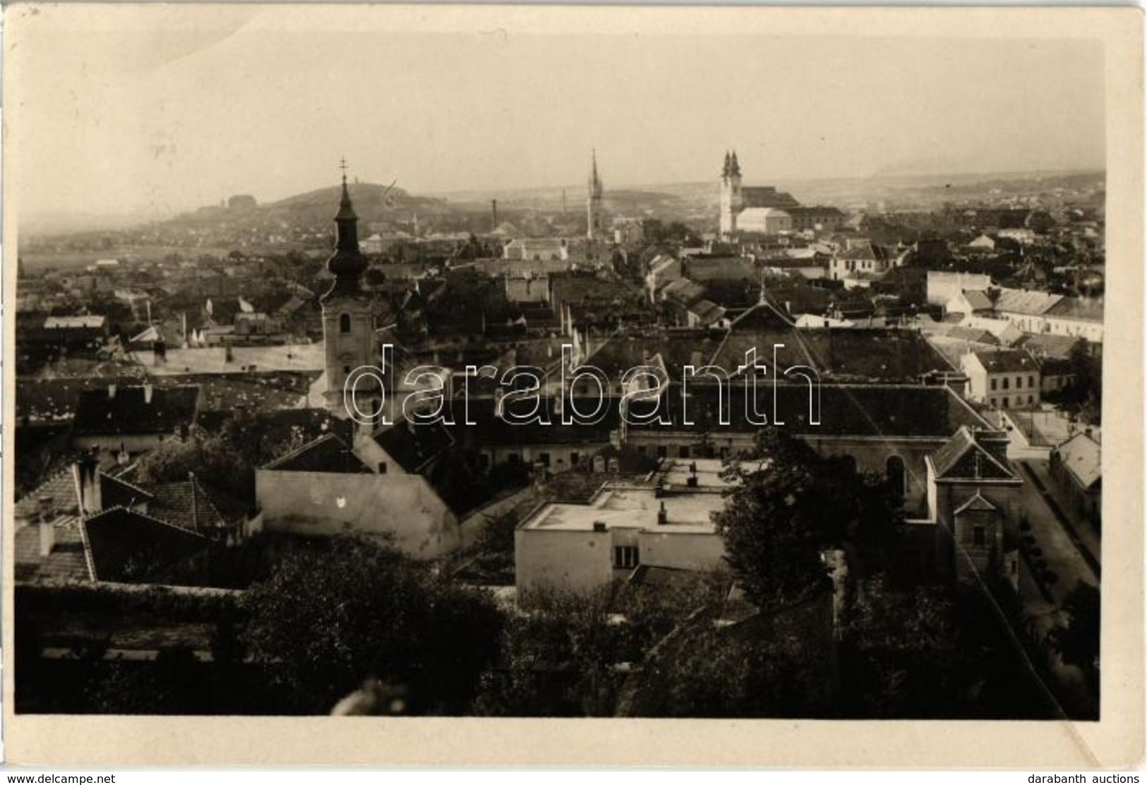 * T3 Nyitra, Nitra; Látkép A Templomokkal / General View With Churches (fa) - Zonder Classificatie