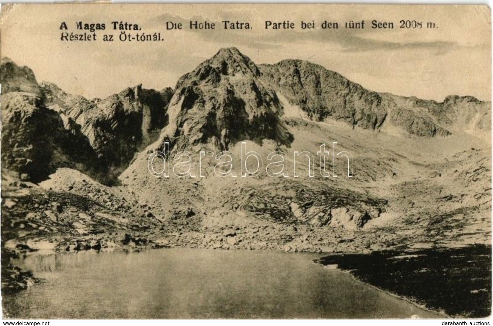 T2/T3 Tátra, Tatry; Öt-tó / Fünf See / Lake  (EK) - Zonder Classificatie