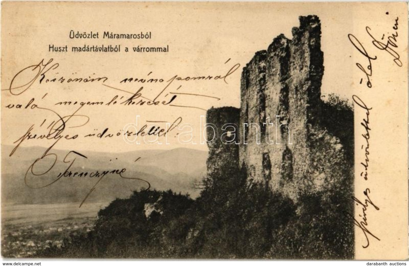 T2 1905 Huszt, Chust, Khust (Máramaros); Várrom / Castle Ruins - Zonder Classificatie