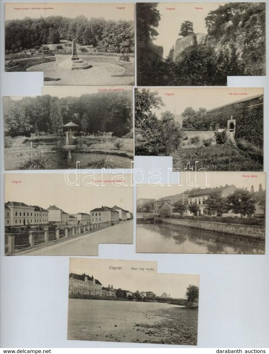 ** * Ungvár, Uzshorod, Uzhorod; - 7 Db Régi Képeslap Kivágásokkal / 7 Pre-1945 Postcards With Cuting Outs - Zonder Classificatie