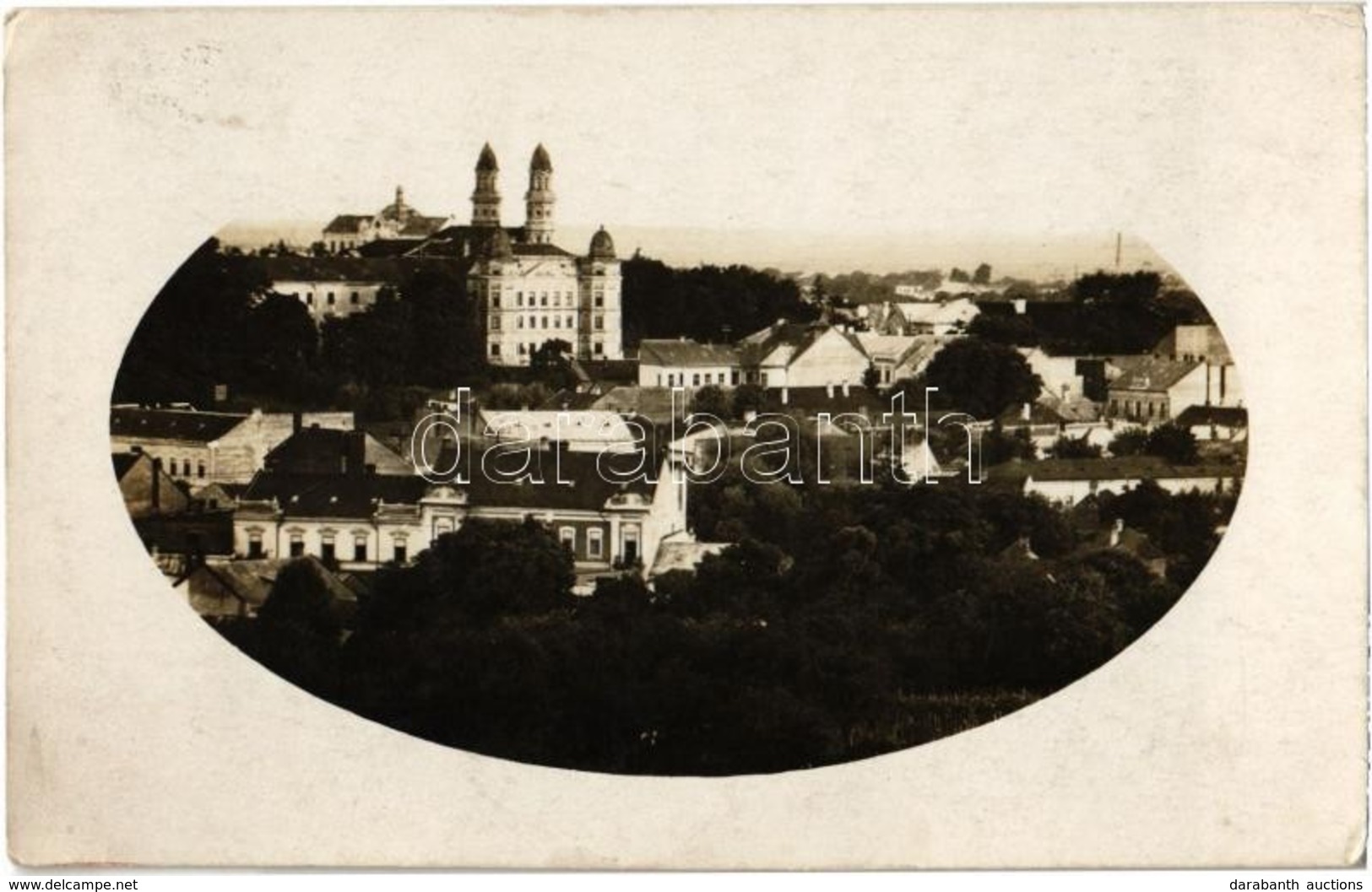 * T2/T3 1923 Ungvár, Uzshorod, Uzhorod; Látkép A Görög Katolikus Templommal / General View With Greek Catholic Church. P - Zonder Classificatie