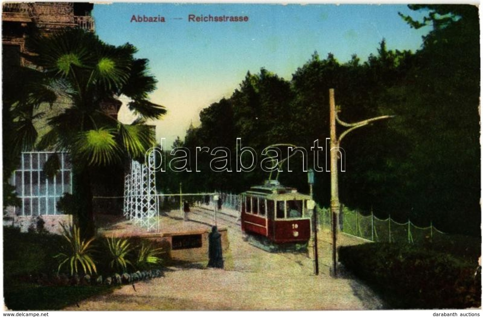 ** T2 Abbazia, Opatija; Reichsstrasse / Street View With Tram - Zonder Classificatie