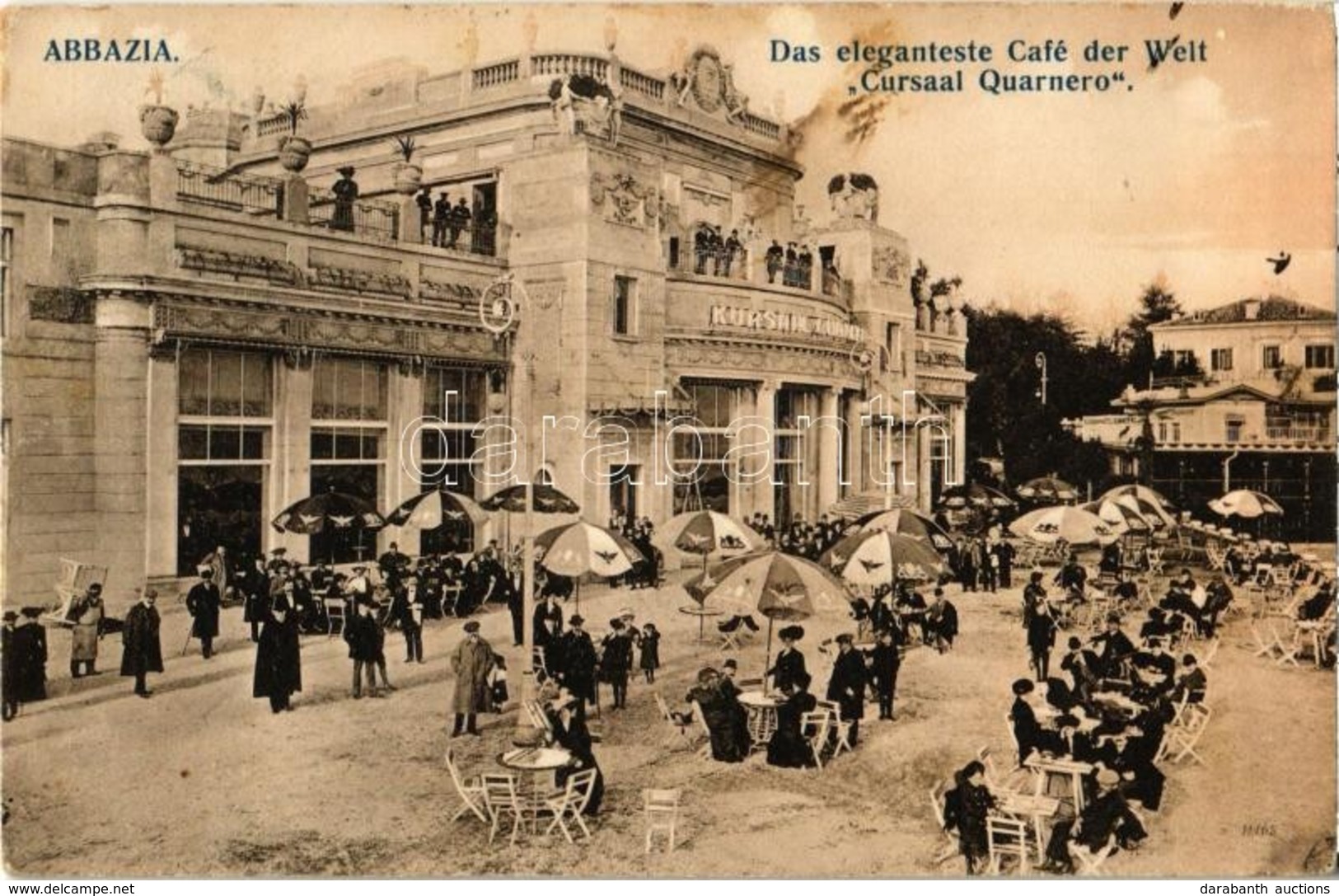 * T2/T3 Abbazia, Opatija; Das Eleganteste Café Der Welt 'Cursaal Quarnero' / Cafe  (Rb) - Zonder Classificatie