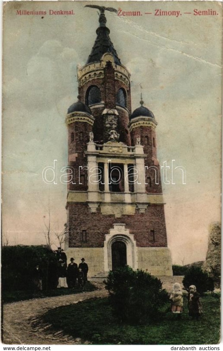 T3 1912 Zimony, Semlin, Zemun; Milleniums Denkmal / Millenium Emlékmű / Millenium Monument (EB) - Zonder Classificatie