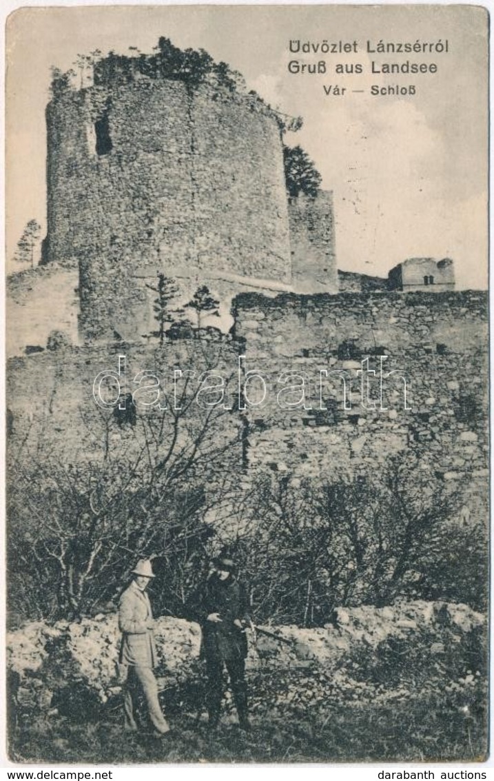 * T2/T3 1914 Lánzsér, Lándzsér, Landsee (Sopronszentmárton); Vár / Schloss / Castle  (Rb) - Zonder Classificatie