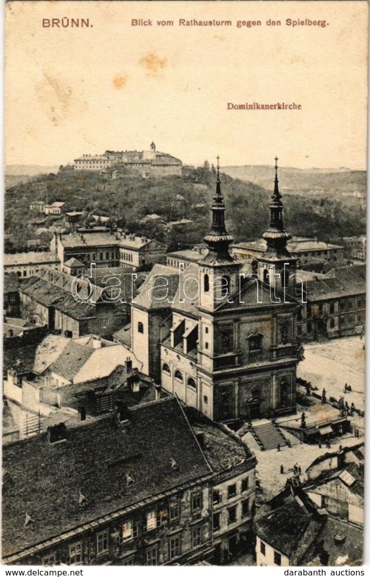 T2/T3 Brno, Brünn; Blick Vom Rathausturm Gegen Den Spielberg, Dominikanerkirche / Church, Castle  (fl) - Zonder Classificatie