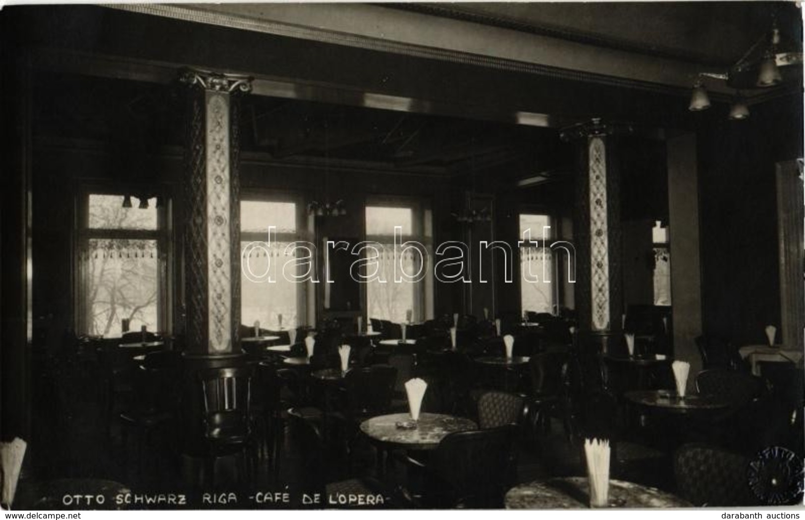 T2 1931 Riga, Cafe De L'Opera, Interior. Otto Schwarz Photo - Zonder Classificatie