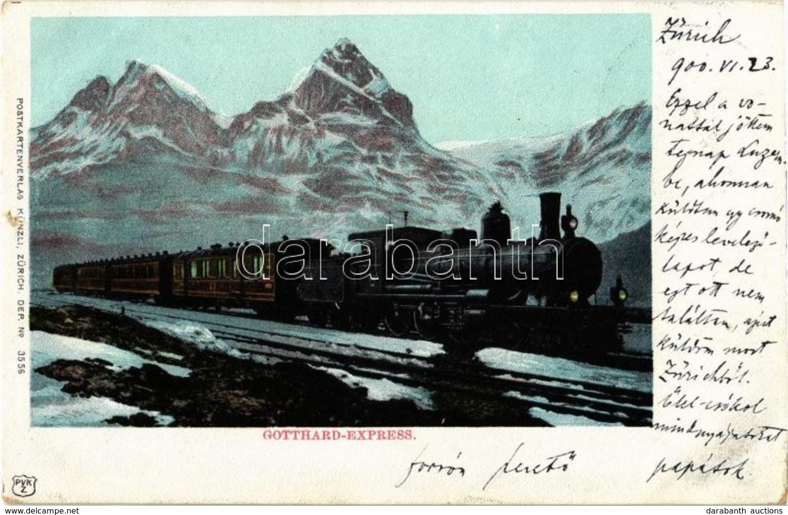 T2/T3 1900 Gotthard-Express. Postkartenverlag Künzli, Zürich No. 3556. / Locomotive - Unclassified