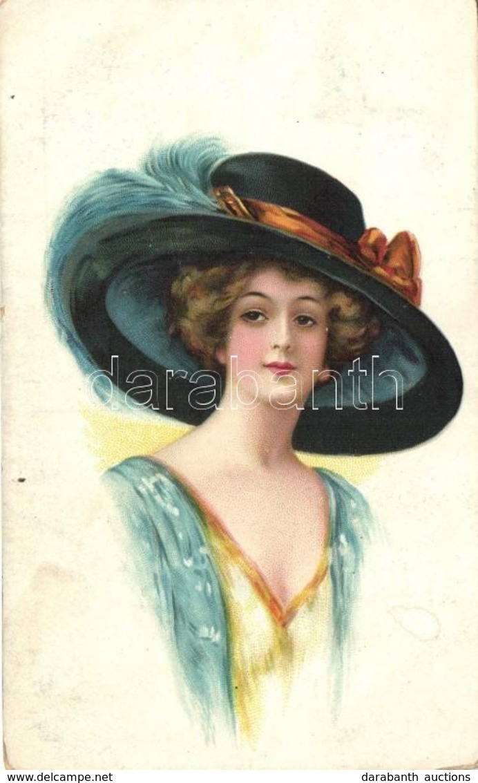 T2/T3 Lady In Blue, H. & S. B., Litho (EK) - Non Classificati