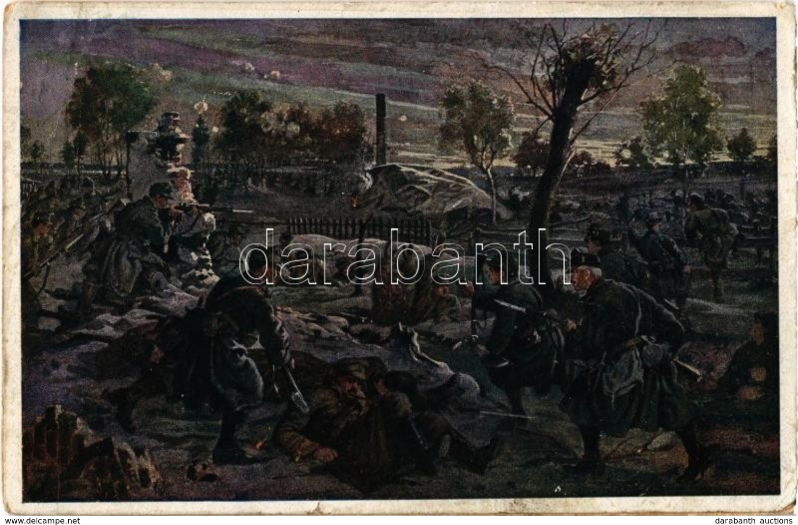 T3 WWI Austro-Hungarian K.u.K. Military Art Postcard S: Braun + K.u.K. Feldjägerbataillon Kopal Nr. 10. 6. Kompagnie Fel - Zonder Classificatie