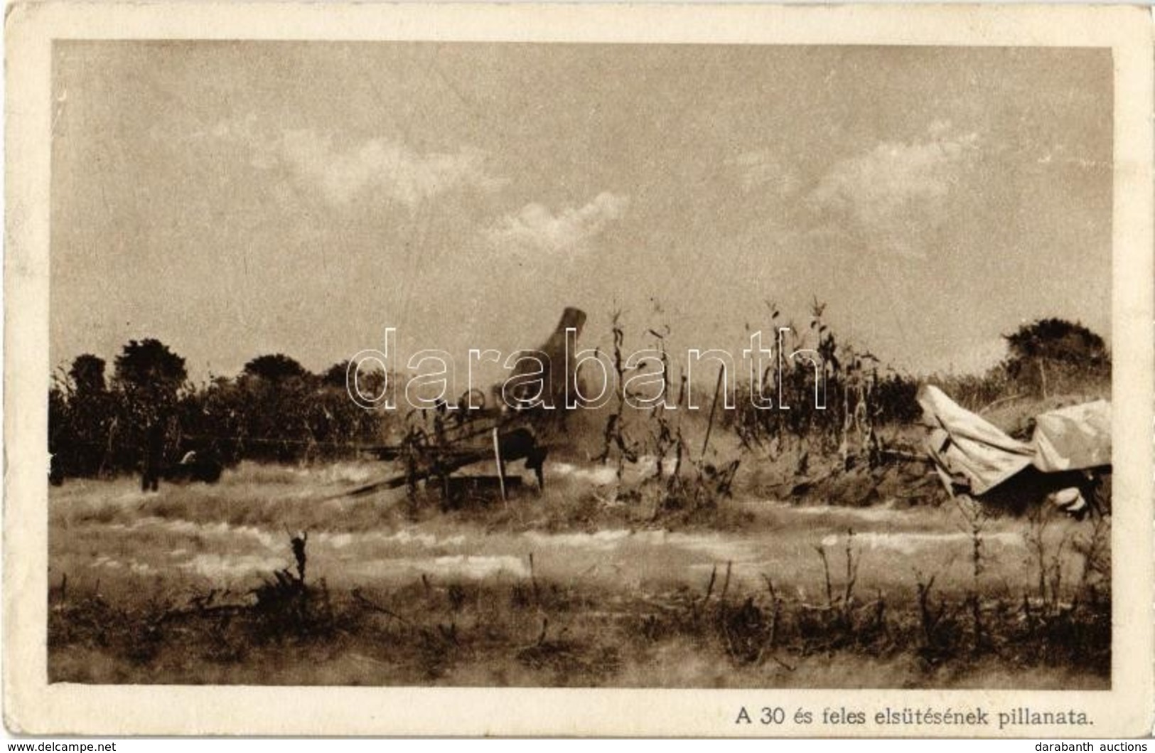 ** T2 A 30 és Feles Elsütésének Pillanata. Az 'Érdekes Újság' Kiadása / WWI K.u.k. Military, 30,5 Cm Mortar At The Momen - Zonder Classificatie