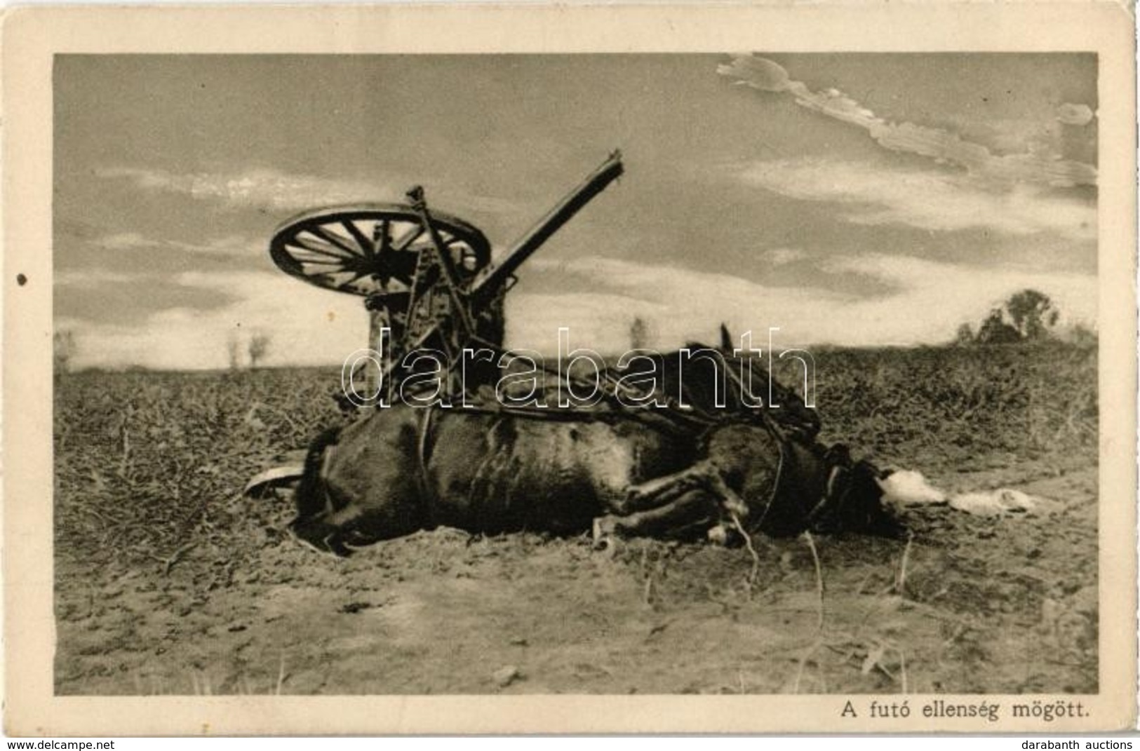 ** T2 A Futó Ellenség Mögött. Az 'Érdekes Újság' Kiadása / WWI K.u.k. Military, Overturned Cannon With Dead Horse - Zonder Classificatie