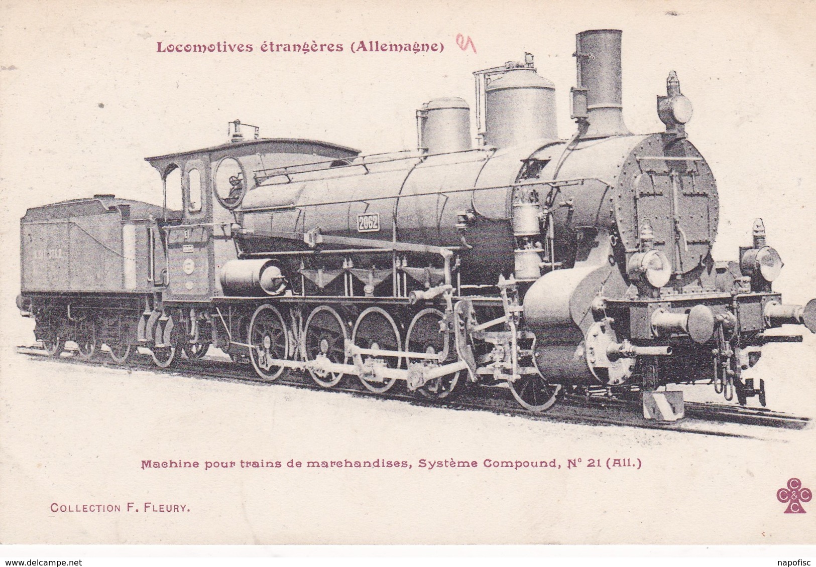 Locomotive Trains De Marchandises Système Compound  Locomotive Allemande- Deutsch Lokomotive - Trains