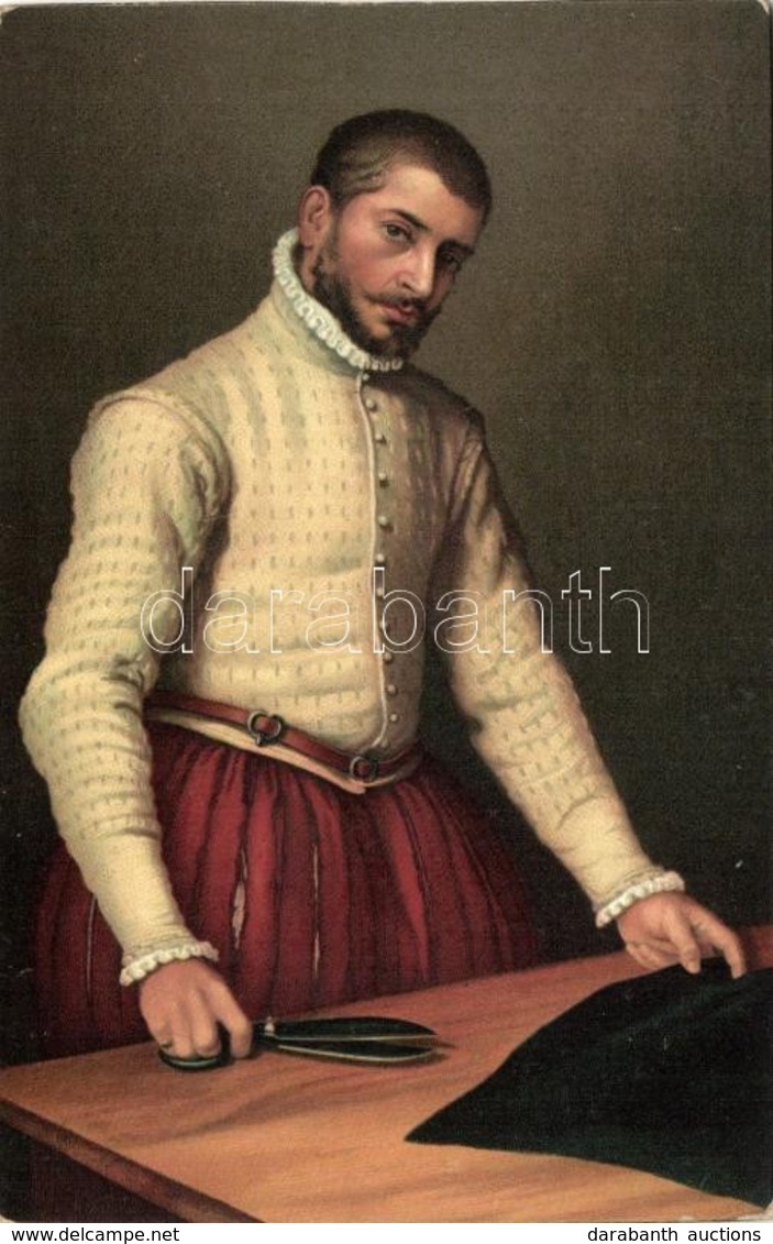 T2/T3 Potrait Of A Tailor, Stengel & Co. No. 29195, S: Giovanni Battista Moroni - Zonder Classificatie