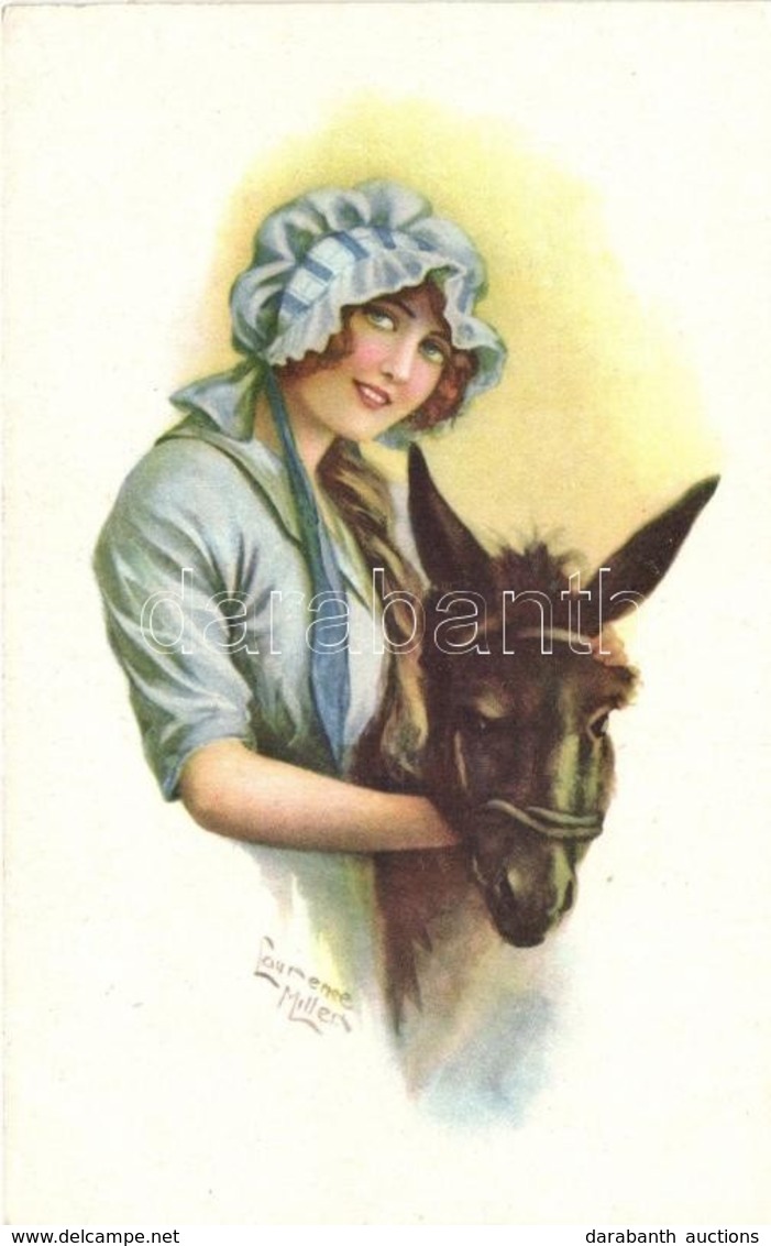 ** T2 Lady In Blue Dress With Donkey, L&P No. 286/1., S: Laurence Miller - Zonder Classificatie