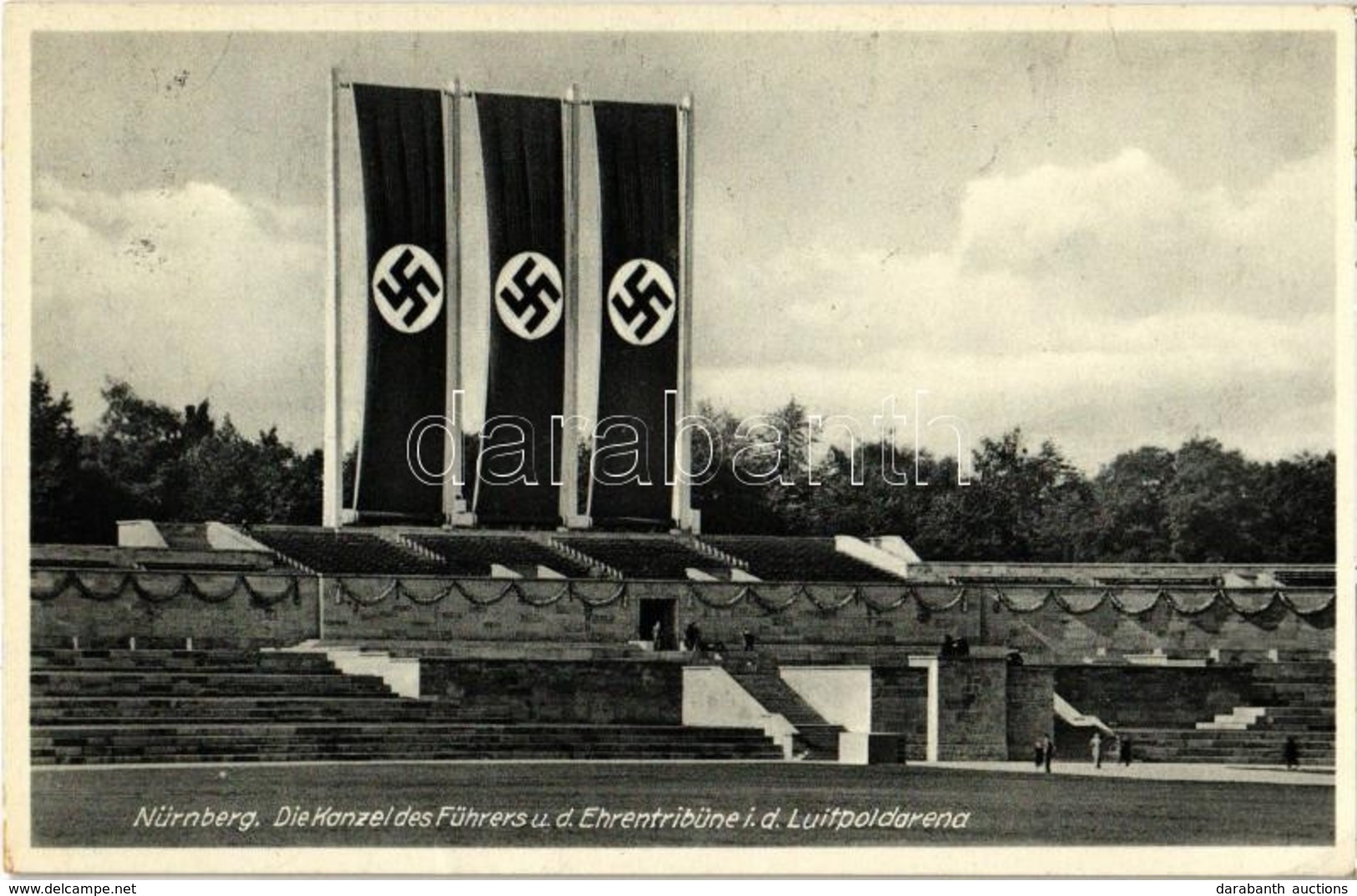 T2/T3 Nürnberg, Nuremberg; Die Kanzel Des Führers U. D. Ehrentribüne I. D. Luitpoldarena / Hitler's Pulpit In The Stadiu - Zonder Classificatie