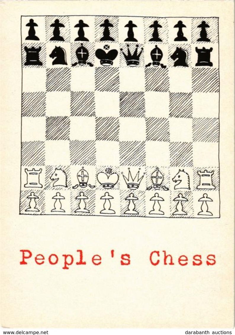 ** T1 People's Chess. Leeds Postcards S: Andrew Squire - MODERN Postcard - Zonder Classificatie