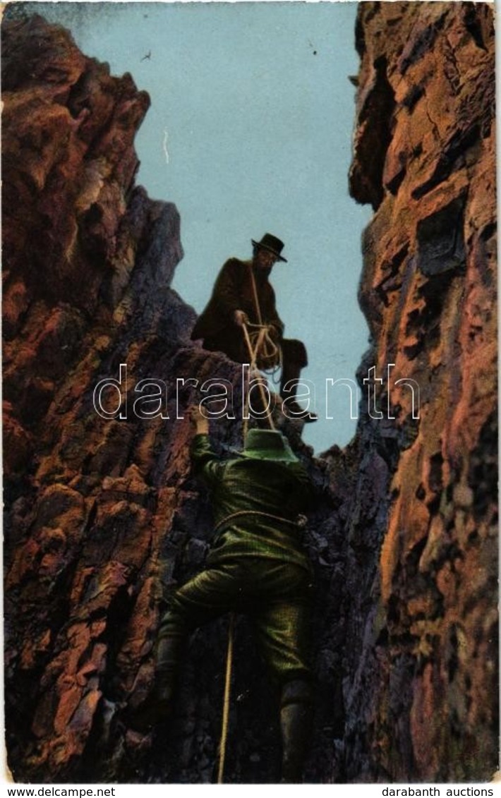 T2/T3 Bilder Aus Den Dolomiten 'Asphalt' Serie Hochtouristen No. 873. Raphael Tuck & Sons  / Mountain Climbers  (EK) - Zonder Classificatie