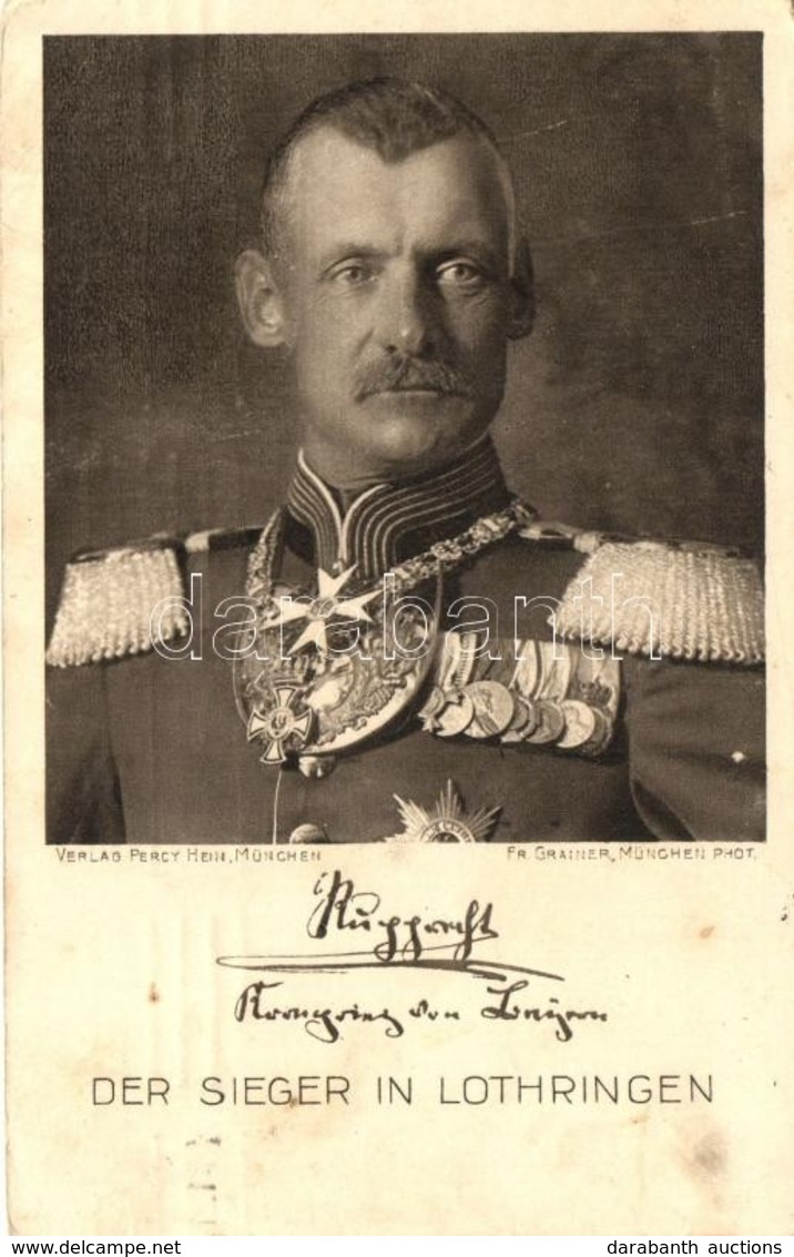 T2/T3 Rupprecht, Crown Prince Of Bavaria, 'Der Sieger In Lothringen' / Victor Of Lorraine, Published By The German Red C - Non Classificati