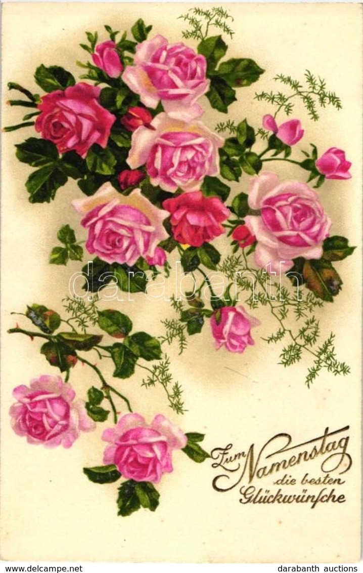 ** T2 Name Day, Roses, Litho - Zonder Classificatie