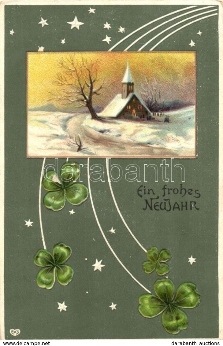 T2/T3 New Year, Church, Clover, Stars, Emb. Litho - Sin Clasificación