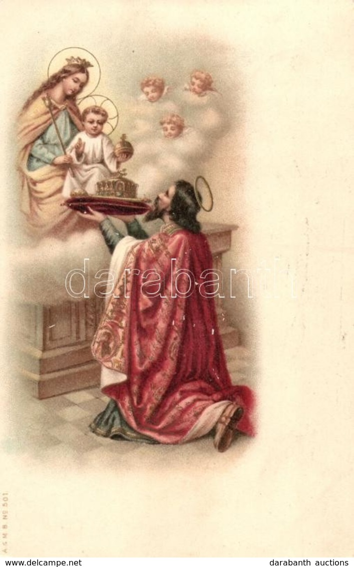 T2 Jesus Christ, Religious Postcard, A & M. B. No. 501. Litho - Zonder Classificatie