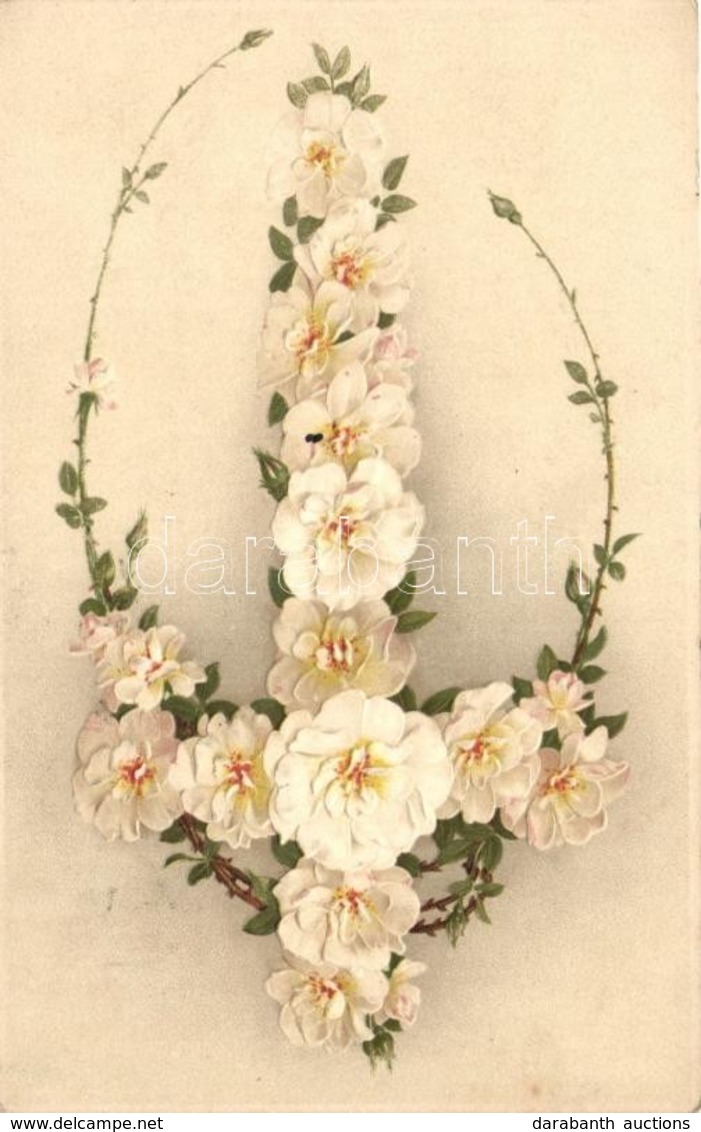 T2 'Kreuzblumen' / Flowers Arranged In A Cross Shape, Meissner & Buch Künstlerpostkarten Serie 1518. Litho - Zonder Classificatie