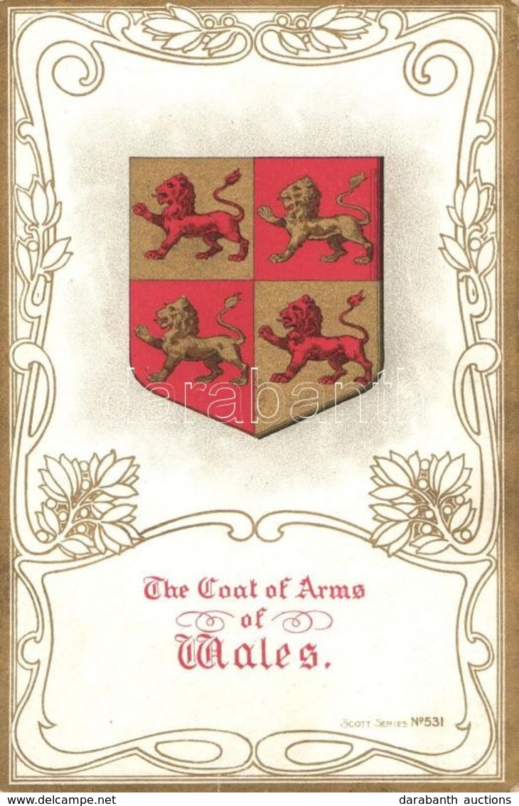 ** T2 The Coat Of Arms Of Wales; Scott Series No. 531. Art Nouveau - Zonder Classificatie