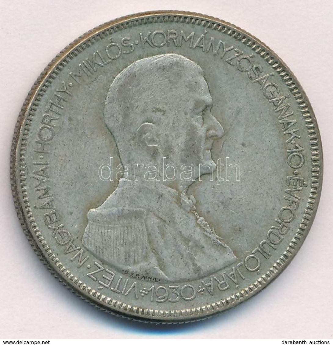 1930. 5P Ag 'Horthy Jobbra' T:2-,3 Patina Adamo P8 - Zonder Classificatie