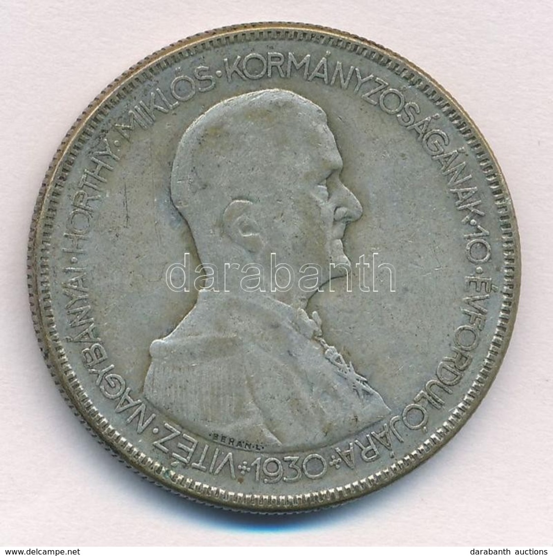 1930. 5P Ag 'Horthy Jobbra' T:3 Patina
Adamo P8 - Zonder Classificatie