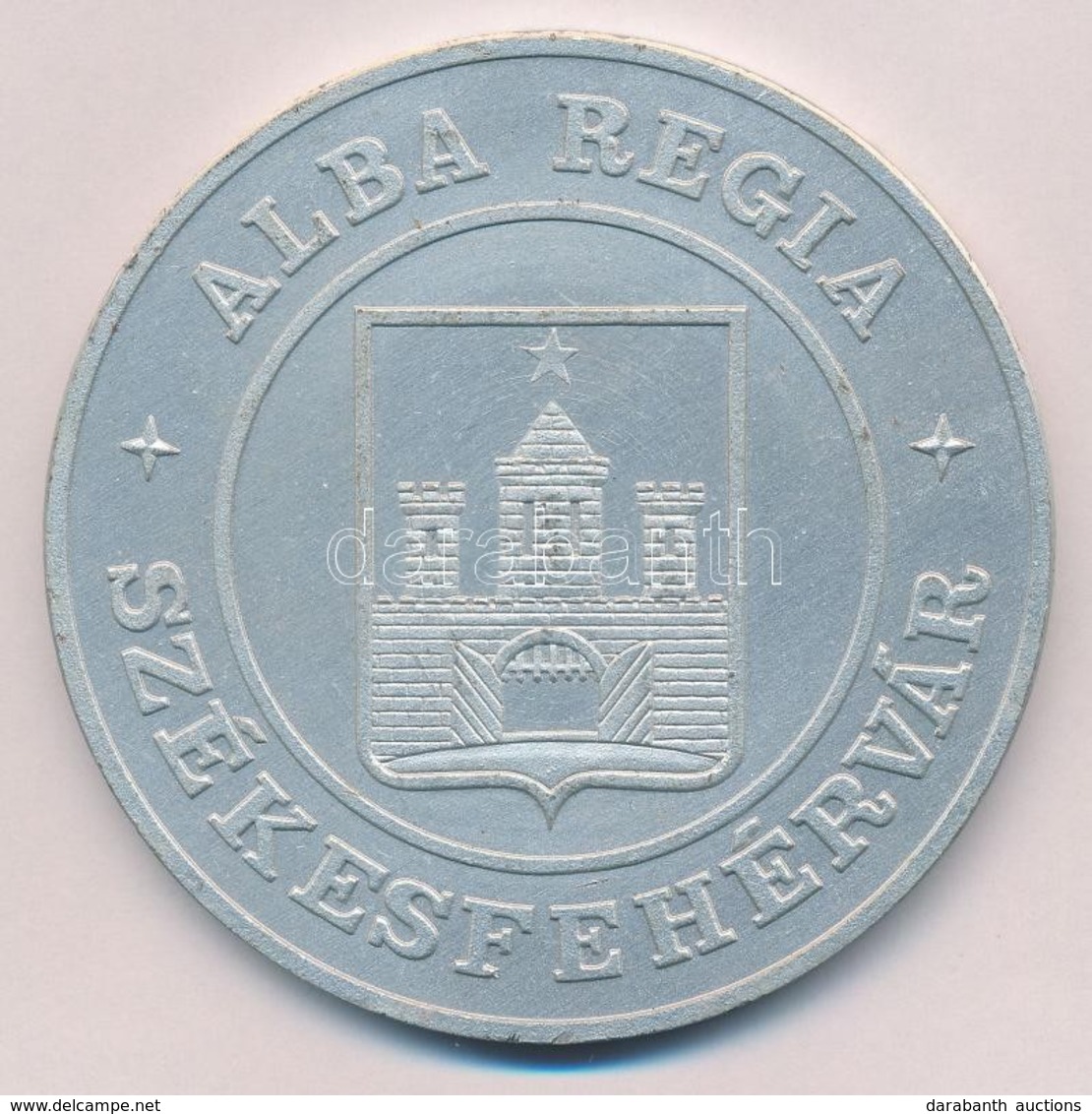 1978. 'Alba Regia - Székesfehérvár / Alumínium Konferencia 1978 - OMBKE MAT KÖFÉM' Kétoldalas Al Emlékérem (75mm) T:2 Ph - Zonder Classificatie