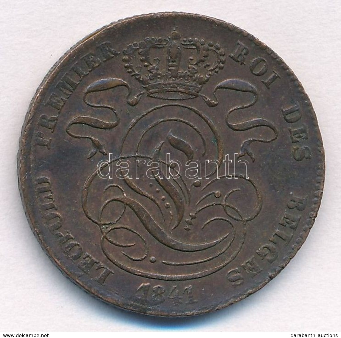 Belgium 1841. 5c Cu 'I. Lipót' T:2,2- Ph.
Belgium 1841. 5 Centimes Cu 'Leopold I' C:XF,VF Edge Error - Unclassified